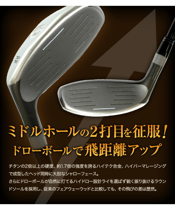 ユーティリティ やさしい ウッド型 ロフト / 20度 / 24度 / ミドルユーティリティ ミドルUT ユーティリティー 飛距離アップ <br> UT ゴルフクラブ