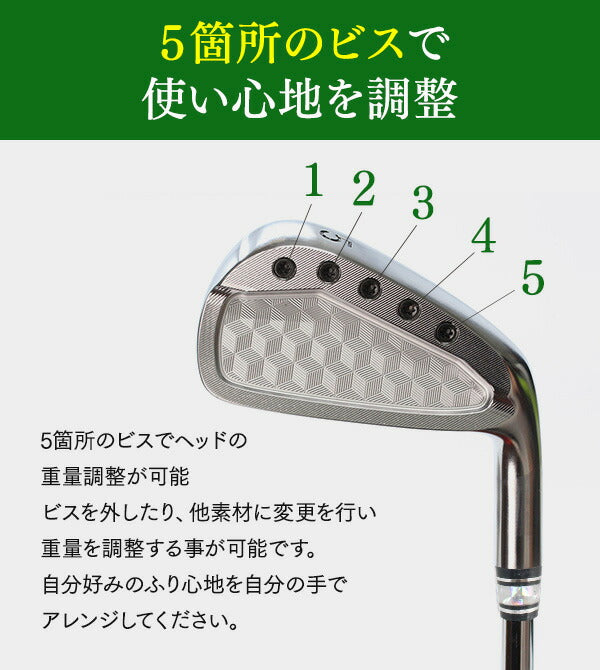 アイアンセット CNC 軟鉄鍛造 キャビティバック 6本セット 3タイプ ゴルフクラブセット TEAMTOHO <br>人気 打感とやさしさOK メンズ レディース Aモデル Bモデル 可変ビス付 Cモデル 地クラブ 国産 ゴルフクラブ 東邦ゴルフ 匠