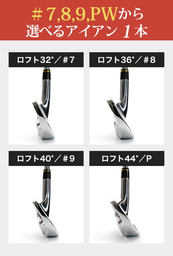 NOW310 レディースアイアン単品 7番 / 8番 / 9番 / PW ( ピッチングウェッジ )から選り取り 選択 単品１本 選べる 女性用カーボン(L）40ｇシャフト
