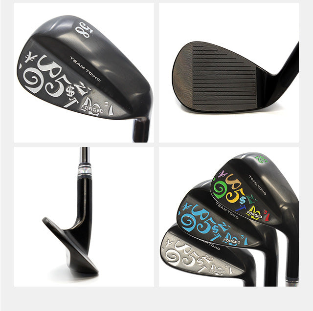 軟鉄鍛造 ウェッジ フランク三浦ゴルフ コラボ 匠 F.miura & TOHO ブラック黒染め仕上げ FORGED forged 50度 54度 58度 黒ベース ウエッジゴルフクラブ フォージド 個性派 オリジナル商品 日本製 国産