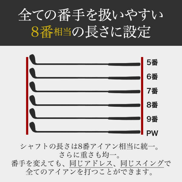 ワンレングスアイアン #6 単品1本 ワンレングス 軟鉄鍛造 アイアン #6 地クラブ アイアン ゴルフクラブ やさしいアイアン 同じ長さ 同じスイング 打ち分け NS製シャフト 高密度樹脂系グリップ ネットショッピング